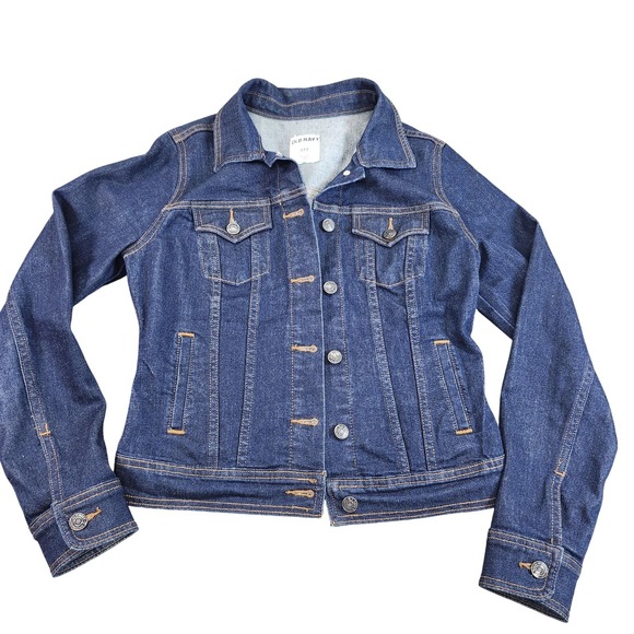 Old Navy Jackets & Blazers - Old Navy Jacket Womens Petite Small Blue Denim Button Front Pockets Classic